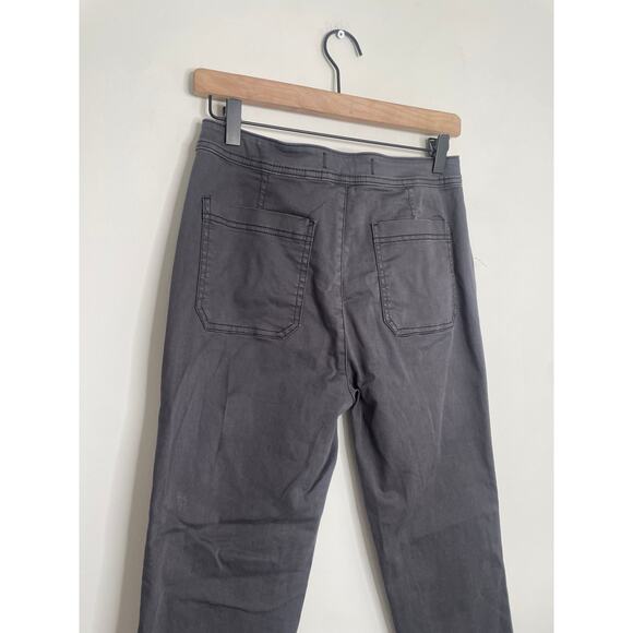 Lila Ryan Jess Cropped Straight Leg Twill Pants Size 4 Gray Button Fly - Picture 8 of 9